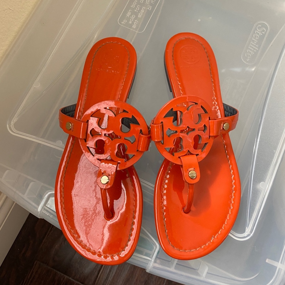 orange Tory Burch sandal